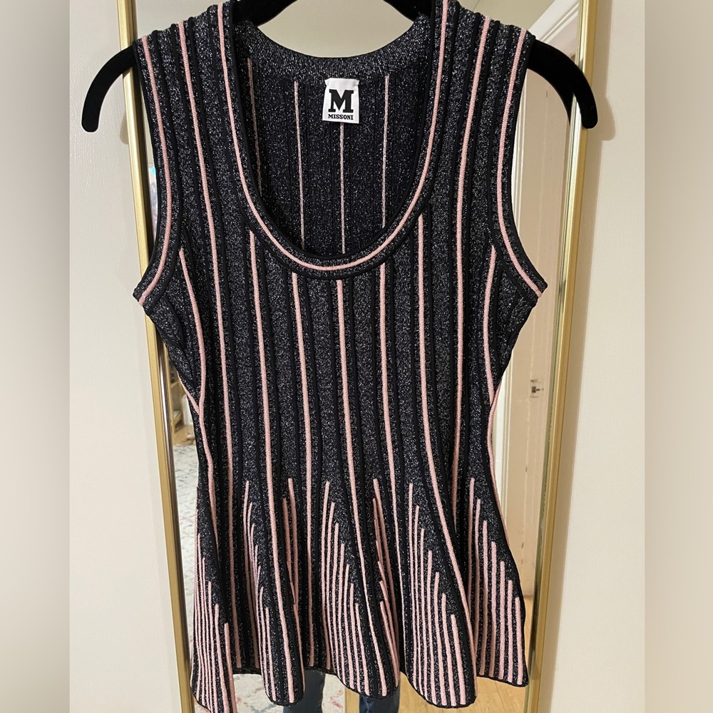 Missoni - Heavy Knit Peplum Top, w/ a hint of Shimmer